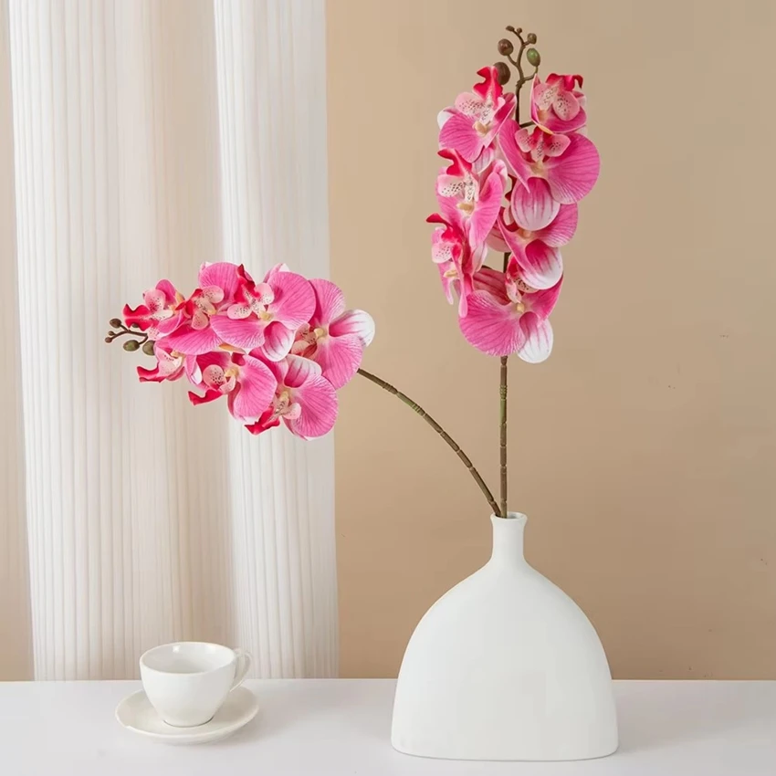 Silk Artificial Flower moth orchid Christmas Home vase Decor Bonsai Wedding Bridal Bouquet Shooting props wreath Party Diy gift