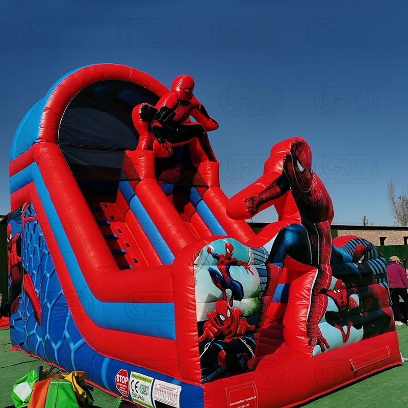 

Moonwalk Commercial Inflatable Kiddie Party Spider Man Waterslide Buoy Spiderman Water Slide Castle With Swimming Pool