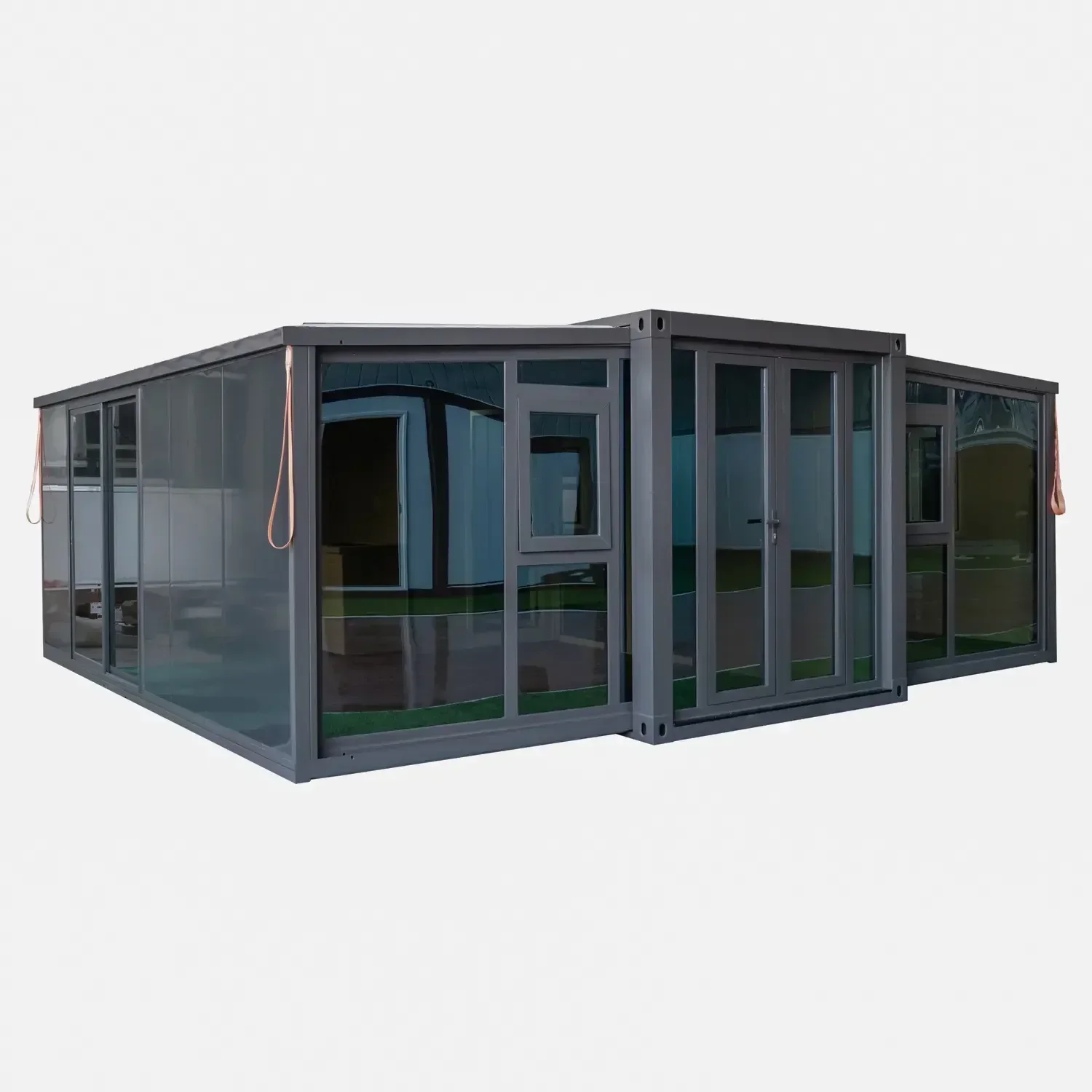 Ready-Made 3 Bedroom Prefabricated Modular House Expandable 40ft Steel Container House Sandwich Panel 20ft Tiny Home