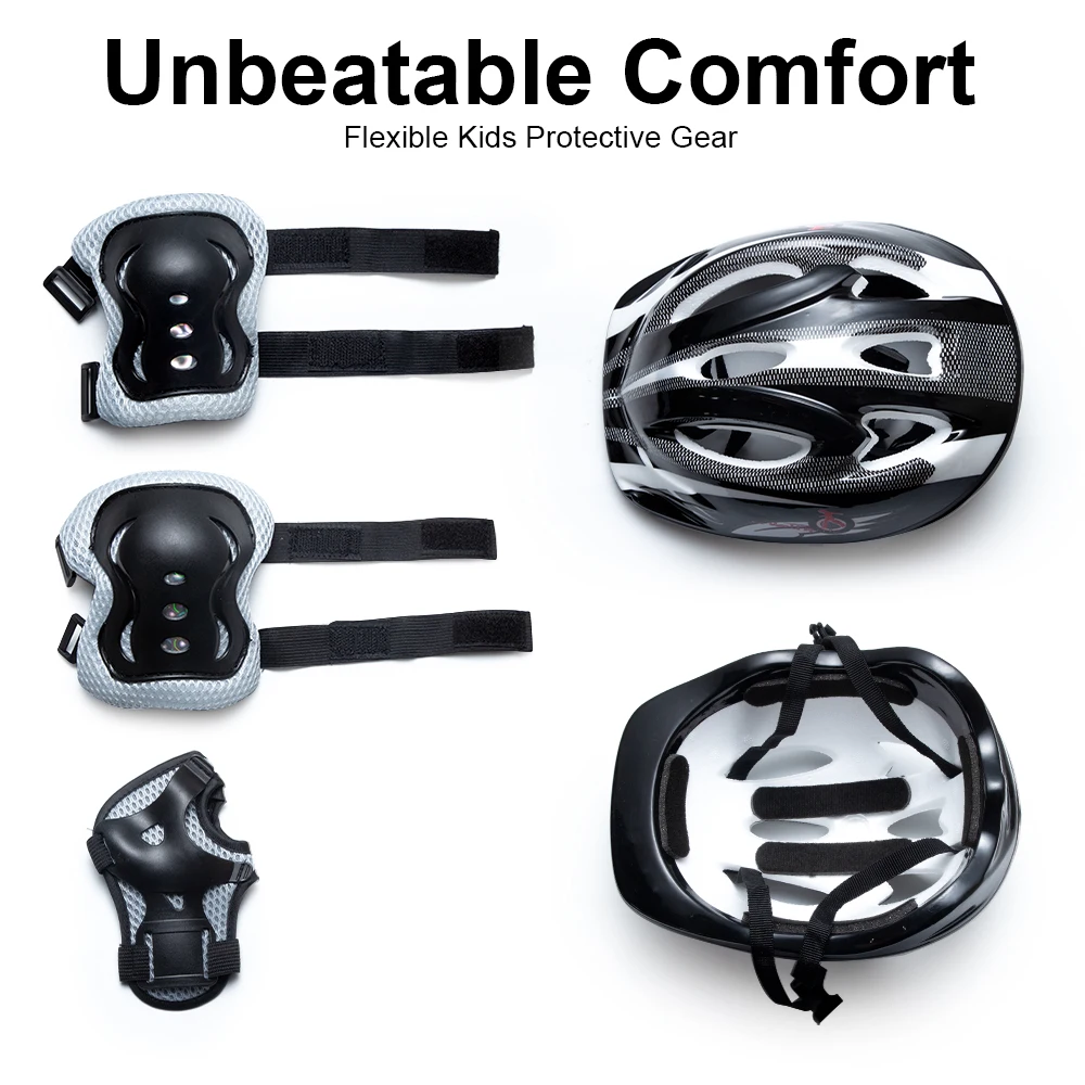 7Pcs/Set Roller Skating Kids Boy Girl Safety Helmet Knee Elbow Pad Sets Cycling Skate Bicycle Scooter Protection Safety Guard view 5