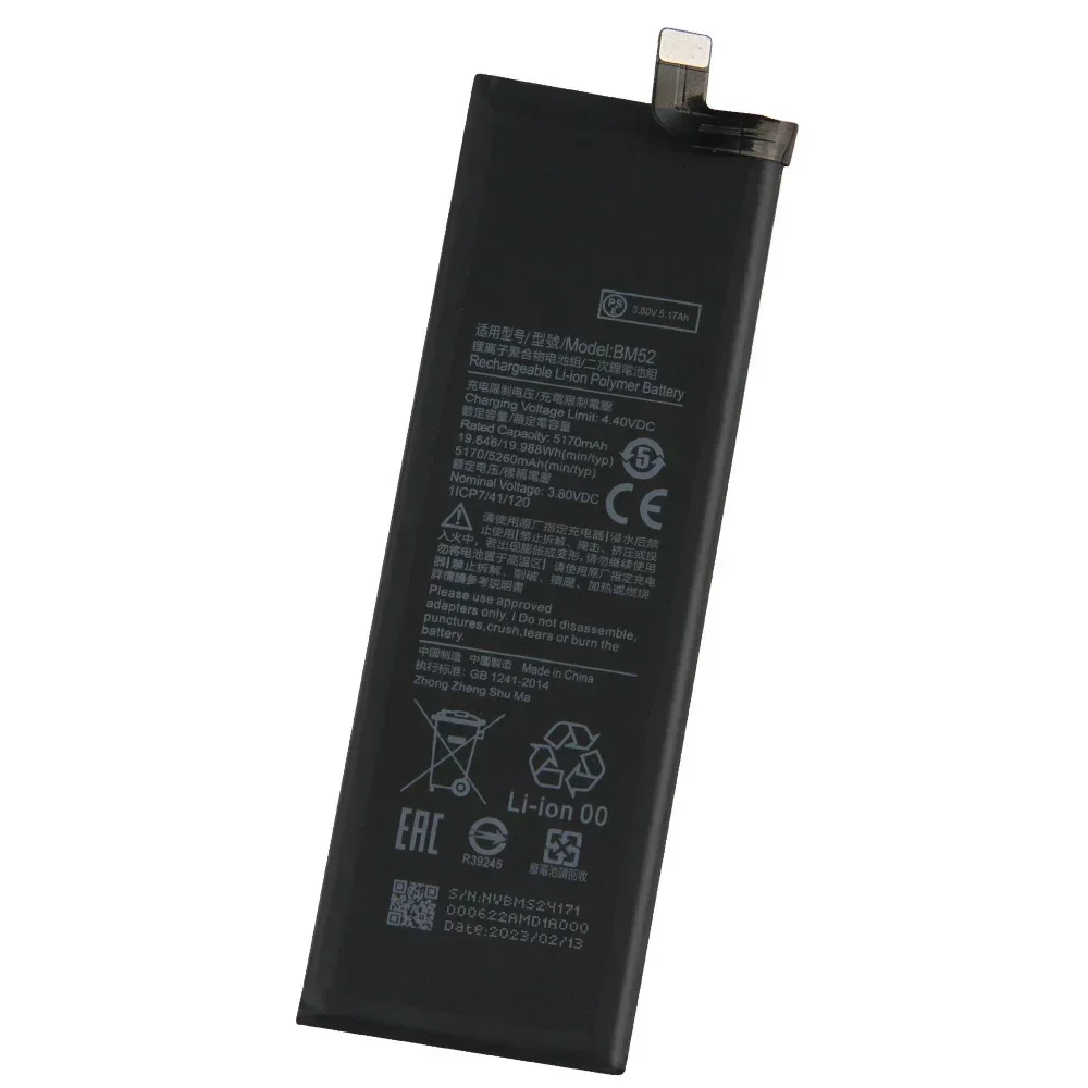 Production in 2024 Phone Replacement Battery BM52 For Xiaomi CC9 PRO NOTE10 Note10 Pro 5260mAh Quality Batteries With Tool