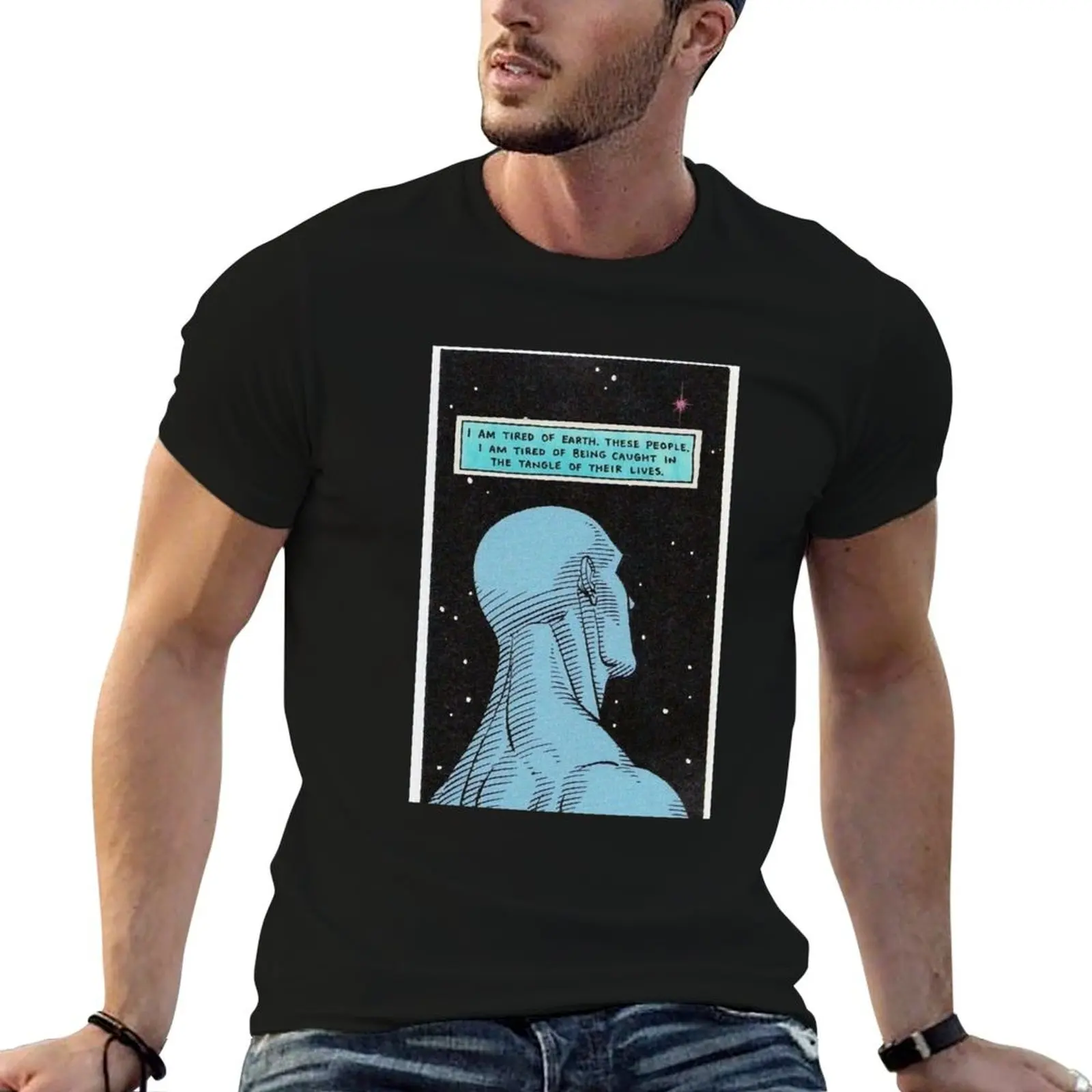 Camiseta Watchmen Dr Manhattan Essential, camiseta para hombre, camisetas 100% de algodón para hombre, camiseta suave de algodón para hombre
