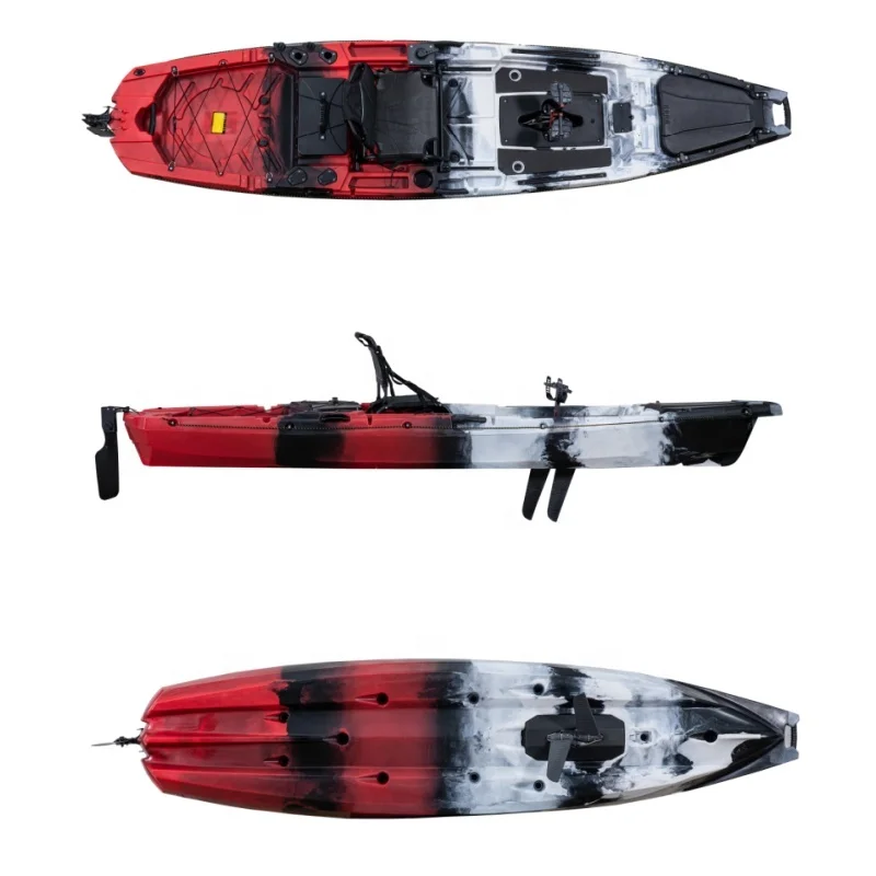 2025New Trend 12FT Three Power Fishing Kayak Motor Kayak Pedal Kayak for Sea Fishing