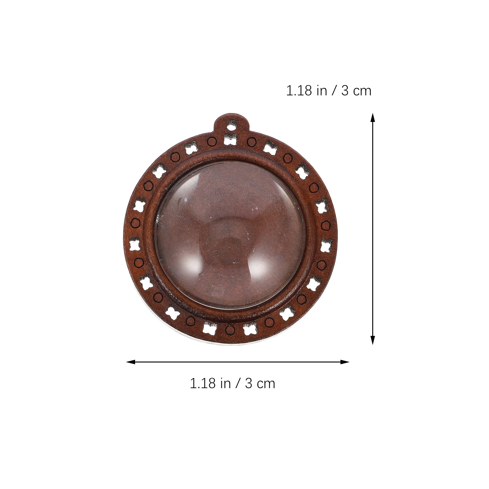 ถาดจี้ไม้ทรงกลมฝังอัญมณี 32 ชิ้น ขนาด 25 มม. 30 มม. สำหรับทำจี้สร้อยคอ DIY อุปกรณ์ทำเครื่องประดับ แผ่นแก้ว