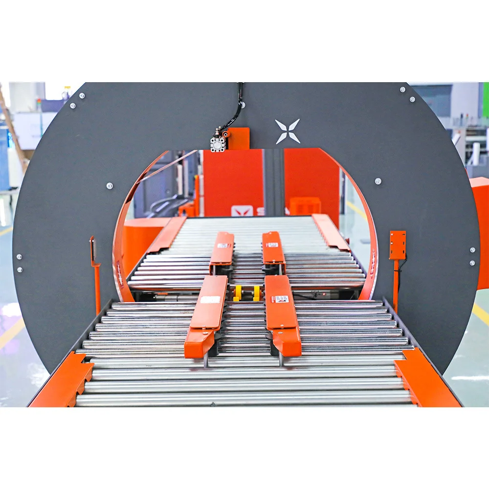 軌道式水平パレットストレッチ包装機 フィルムストレッチ包装機 水平包装機