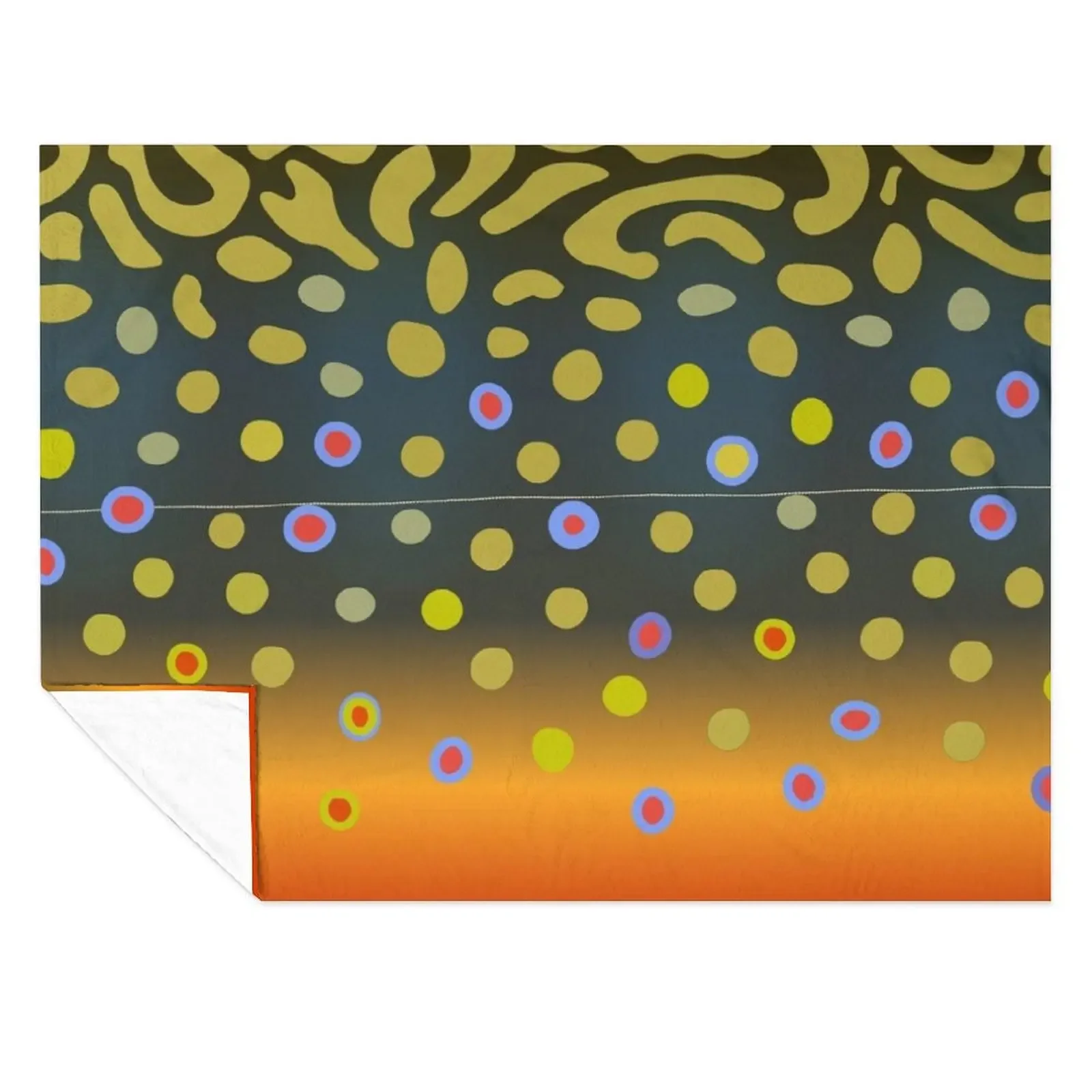 

Brook Trout Skin Throw Blanket Hairy Blankets For Sofas halloween Giant Sofa Blankets