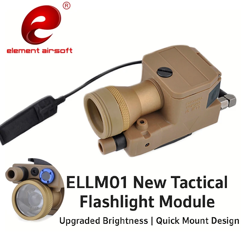 Element ELLM01 Red & IR Laser Infrared Tactical Flashlight LED Red Dot Light Airsoft Accessory Fully Functional NEW