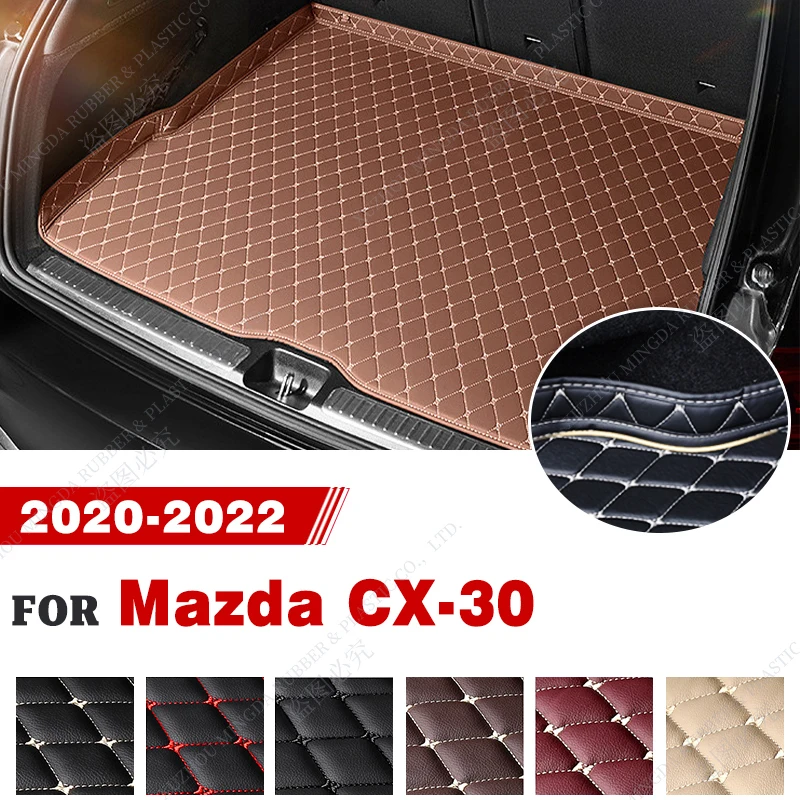 

Коврик в багажник автомобиля для Mazda CX-30 2020 2021 2022, высококачественные кожаные автомобильные аксессуары на заказ, украшение интерьера автомобиля