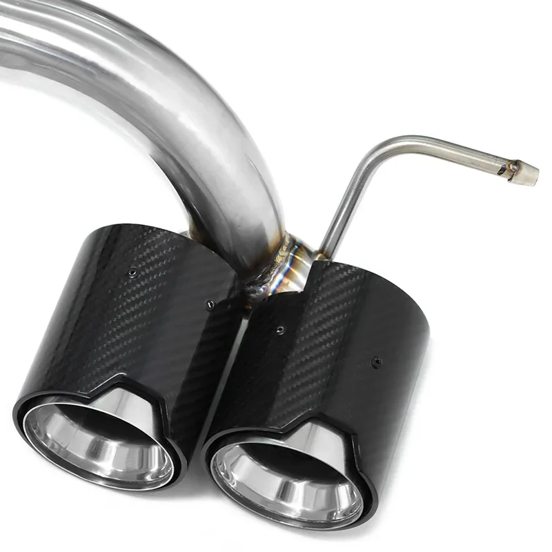 hhm304 Stainless Steel Quad Car Exhaust Pipe For BMW E90 E92 E93 320i 325i Changed M3 M4 Bumper Exhaust Tip Mufflers Exhaust Sys
