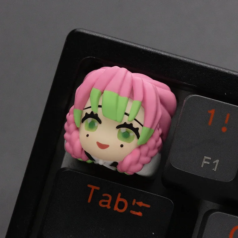 Anime Keycaps Resin Kamado Nezuko/Uzui Tengen/Kamado Tanjirou/Uzui Tengen/Iguro Obanai Characters Mechanical Keyboard 3D Keycap