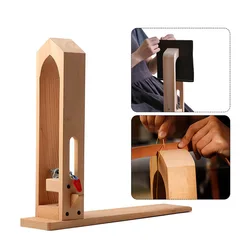 Natural Wood Leathercraft Hand Stitching Retaining Clip Leather Craft Lacing Sewing DIY Table Desktop Tool Portable Horse Clamp