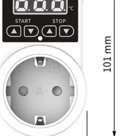 Aquarium Temperature Control Thermostat Socket Temperature Management Device 10x5.3cm -20 C To 120 C Range Plug-in Operation