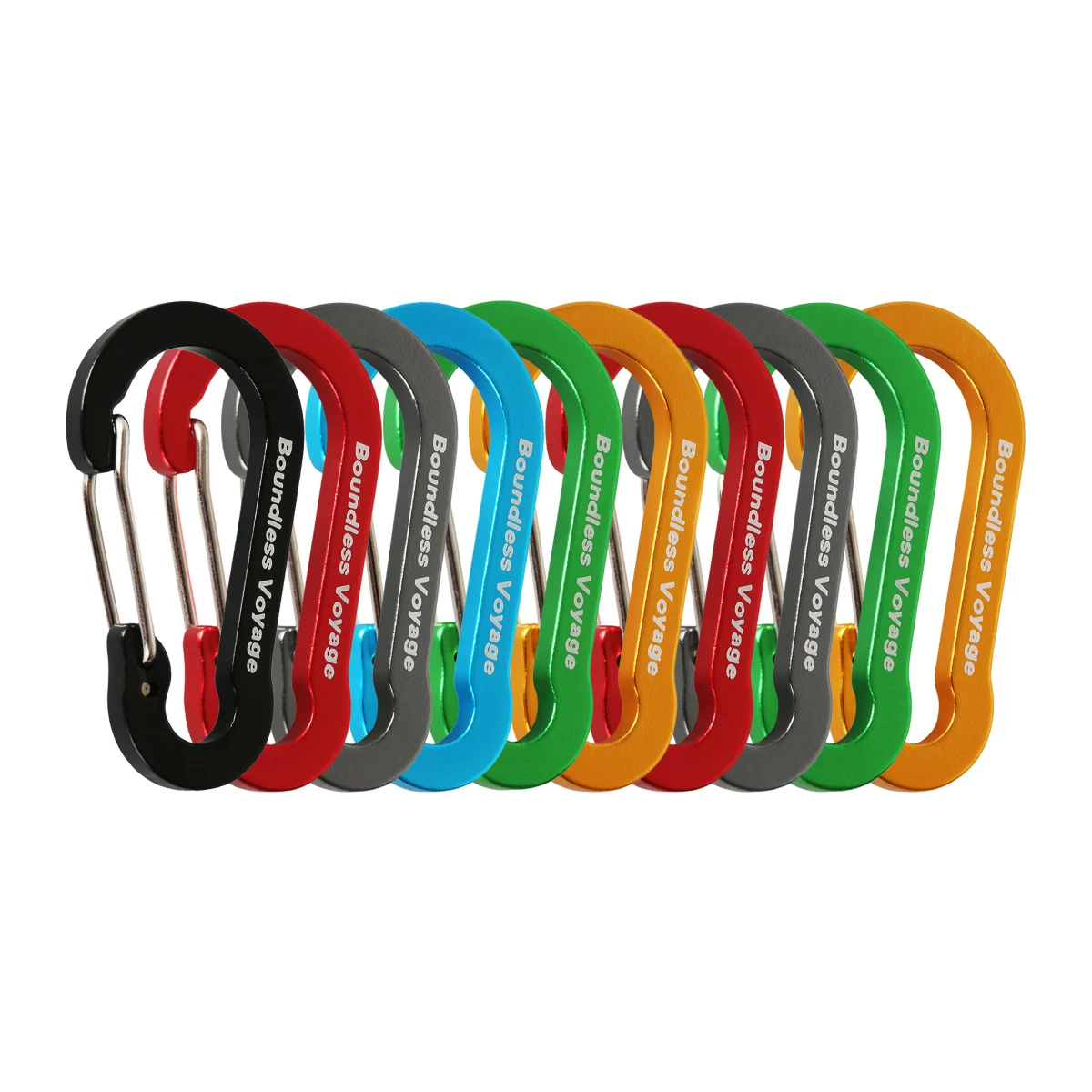 Boundless Voyage Karabiner aus Aluminiumlegierung, Mini-Bergsteigerschnallen, Campinghaken, Outdoor-Kletterzubehör, BVC01
