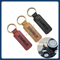Motorcycle Cowhide Keychain Key Ring For Honda Yamaha Suzuki Harley Triumph Ducati Scrambler 800 1200