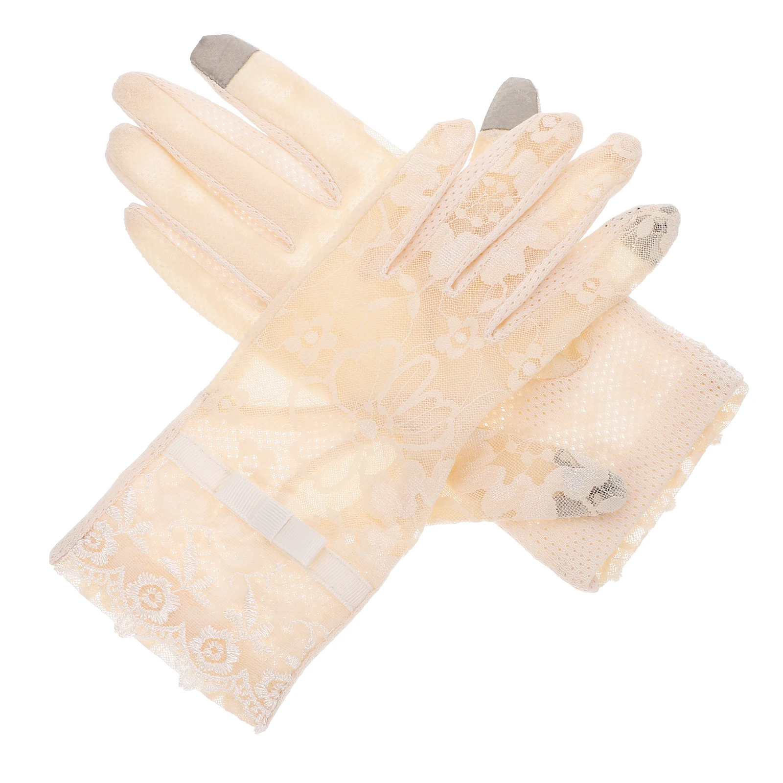 

1 Pair Lace Gloves Short Women Wedding Bridal Tea Party Prom Opera Gloves Vintage Mesh Fashion Lightweight Soft Comfortable