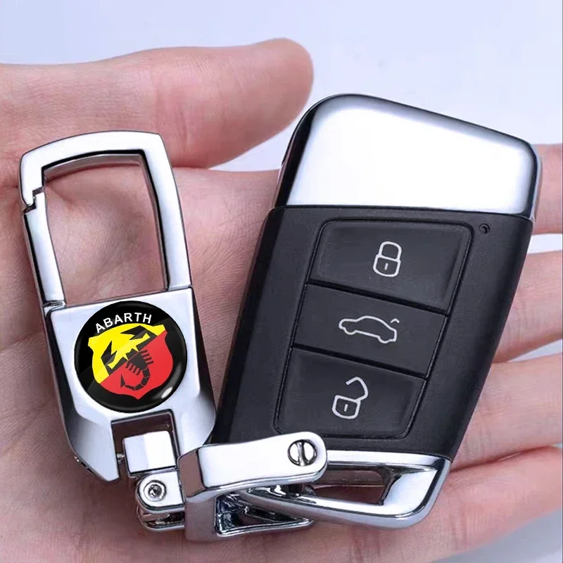 Metals Car Key Charms Auto Decoration Styling Accessories For Abarth Fiat Ducato 500 500L 124 Spider Coupe Panda Doblo Car Goods