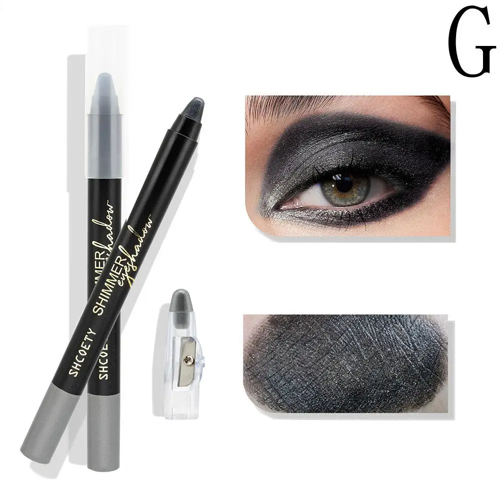 Bâton de crayon de fard à barrage nacré imperméable, longue ombre scintillante, outils de ver à soie, doublure durable, maquillage des yeux scintillants, Ey U6J7