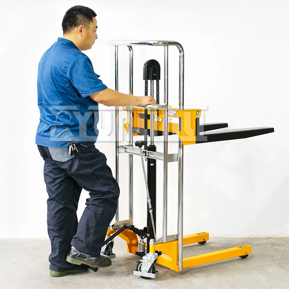 

400kg Four-wheel Universal Manual Forklift Portable Lift Forklift Lifting Truck Cargo Handling Forklift