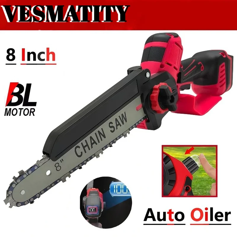 Electric Chain Saw Pruning Saw Brushless Cordless Power Tools Mini Electric Saw Garden Power Tools Fit Milwaukee  Battery