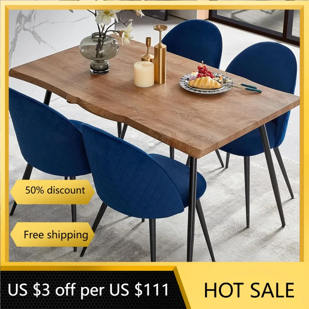 

Набор обеденных столов для 4, современные подлокотники для обеденных стульев, красивые домашние стулья, бархатные стулья с акцентом, идеально подходят для столовой