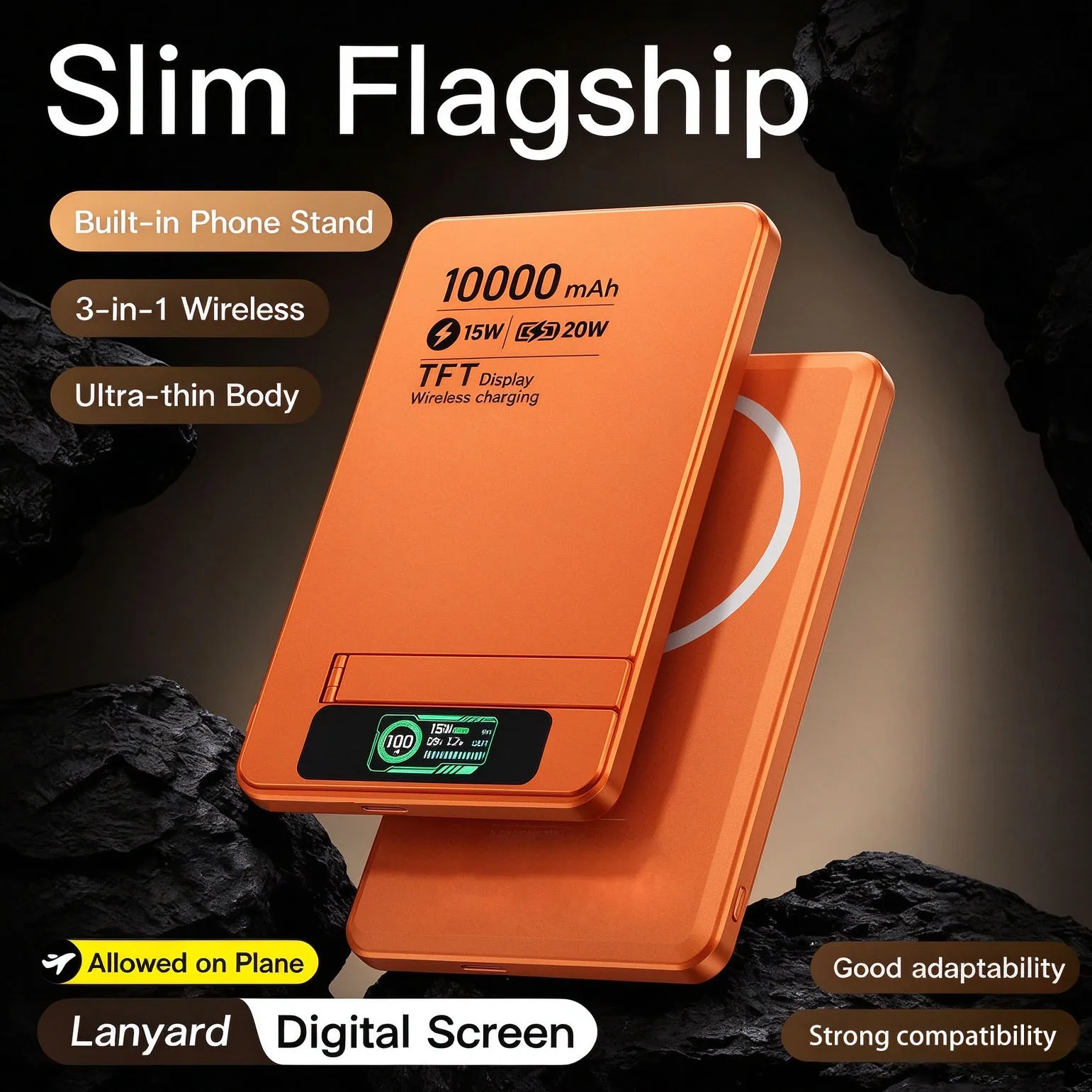 For Xiaomi Super Thin Magnetic Power Bank 10000mAh Portable External Battery PD20W Charge PowerBank for Magsafe iPhone Samsung
