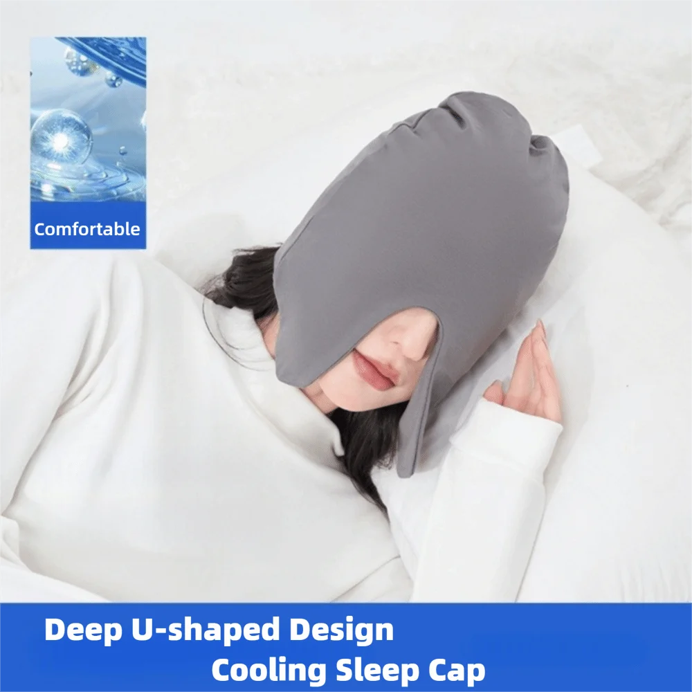 Travel Cotton Sleep Cap Comfortable Windproof Sleep Pullover Light Blocking Warm Nighttime Hat Women Men