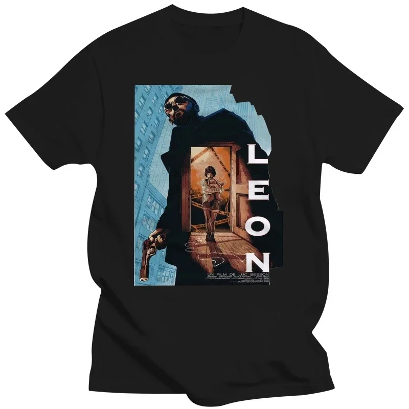 Summer harajuku custom t shirt heavyweight Leon The Professional Der Profi Jean Reno Nathalie Portman Cult Retro New Cool Tee