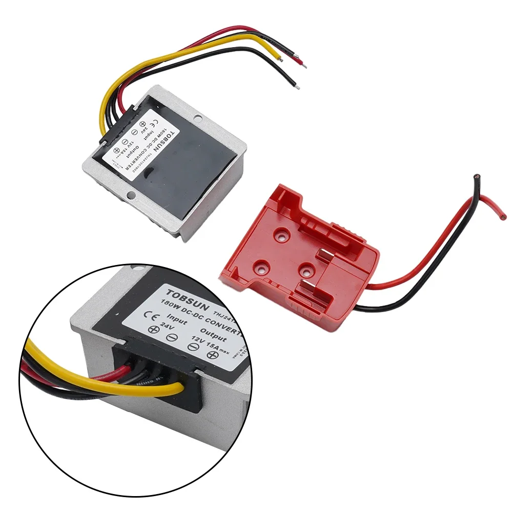 자동차 트럭 Dashcam 전압 변환기 DC 슬라이더 리튬 배터리 전원 180W 인버터 18V 12V DIY 어댑터