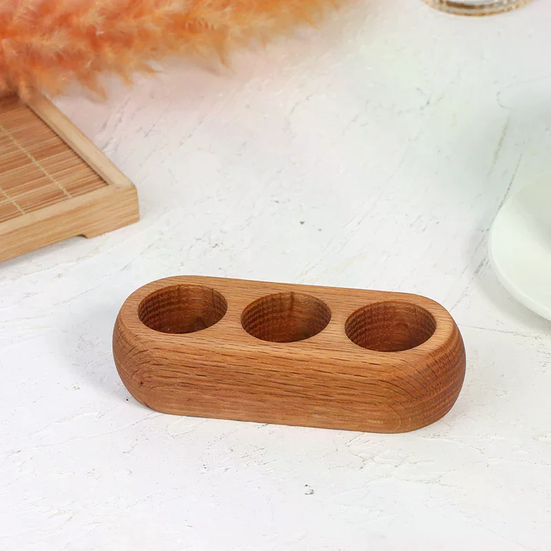 رف تخزين الزيوت العطرية لتدليك السبا، حامل عرض من الخشب الصلب، منظم مستحضرات التجميل لزجاجة زيوت التدليك 15 مل