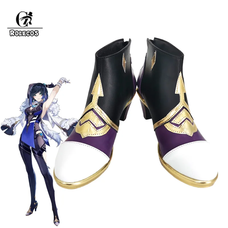 

ROLECOS New Arrival Game Genshin Impact Yelan Cosplay Shoes Yelan Women Shoes High Heels Cosplay Shoes