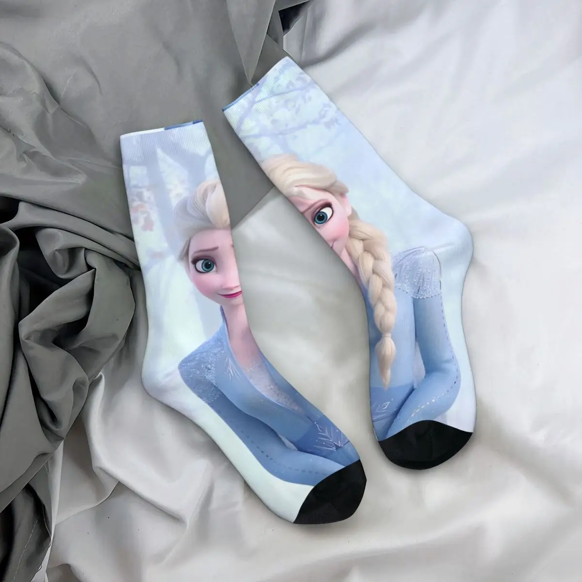 Frozen Elsa Princess Cartoon Sock nuovi calzini da uomo Casual The Snow Queen Graphic calzini da donna primavera estate autunno inverno