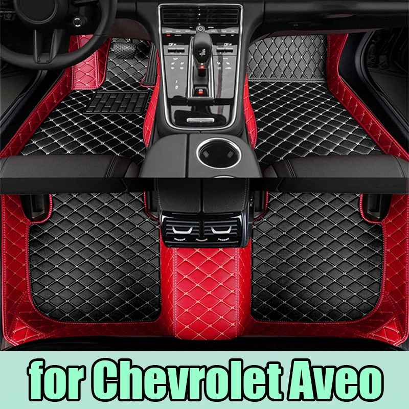 

Car Floor Mats For Chevrolet Aveo MK2 Sonic 2017 2016 2015 2014 2013 2012 2011 Auto Accessories Leather Waterproof Protector
