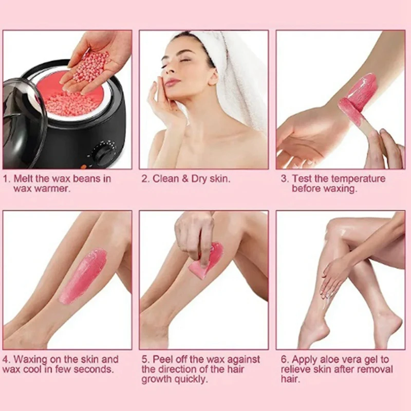 전신 핫 필름 왁싱 왁스 빈, 왁스 히터 기계용 하드 제모 왁스 비즈, 300G