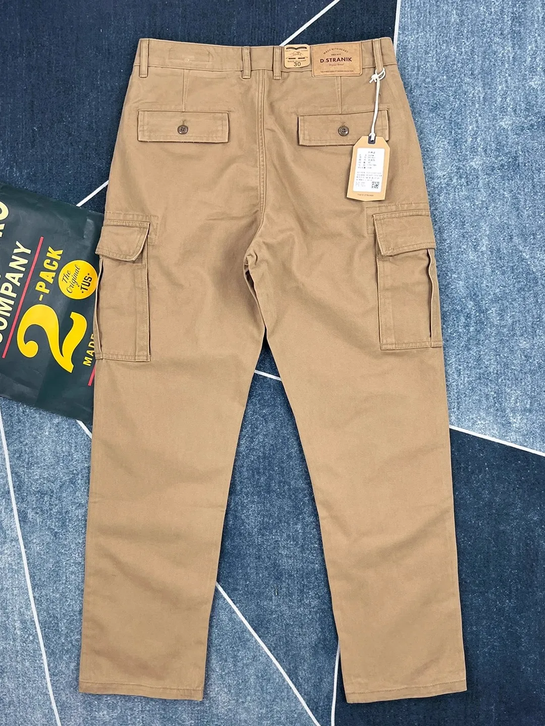 春秋新作 アメリカンレトロ ヘビーウェイト織り カーゴパンツ メンズ 100% コットン ウォッシュ加工 ストレート カジュアル マルチポケット トラウザーズ