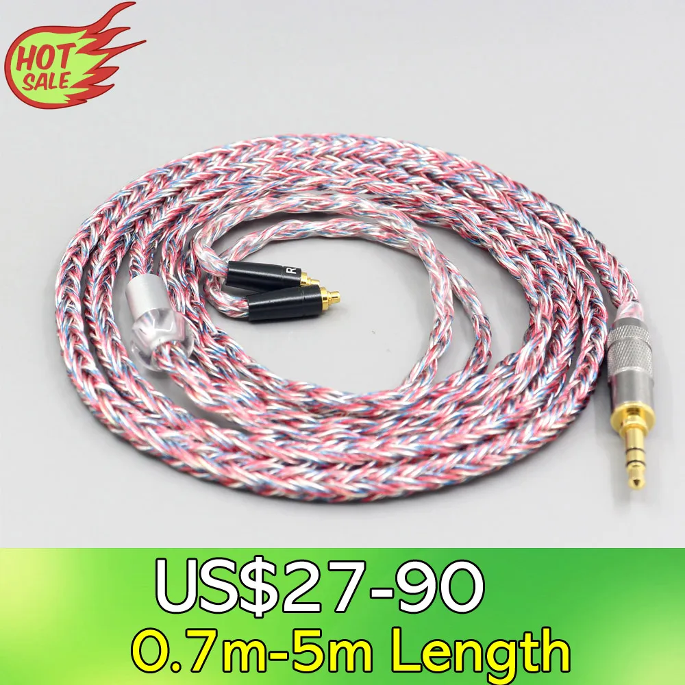 

16 Core Silver OCC OFC Mixed Braided Cable For AKG N5005 N30 N40 MMCX Earphone LN007560