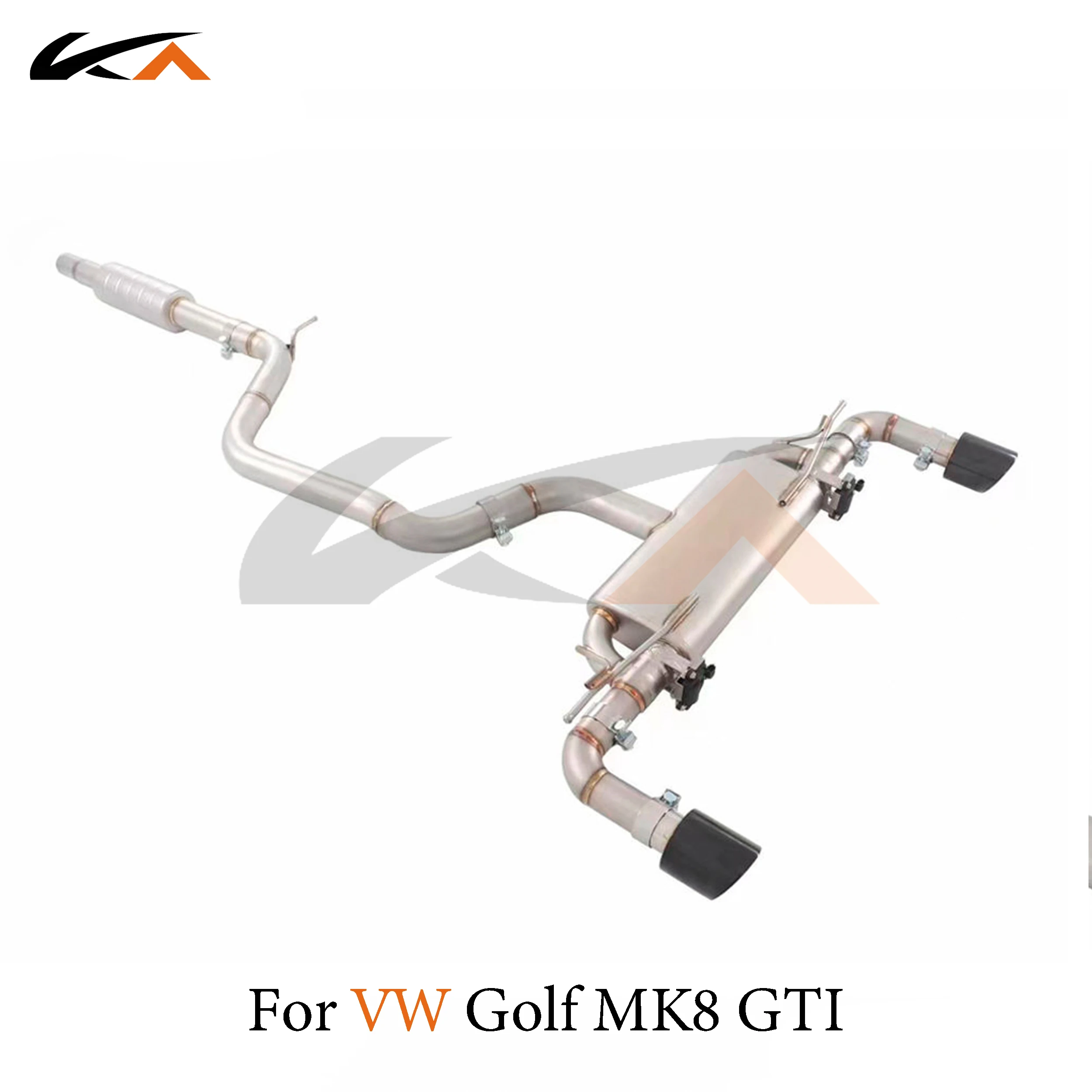 

KA Tuning exhaust system stainless catback for VW Golf MK8 GTI rear section performance muffler valve