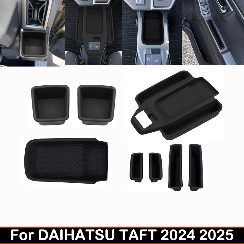 

Для DAIHATSU TAFT 2024 2025 силиконовая подставка для чашки с центральным управлением, 4 двери, передняя коробка для хранения чашек, карманная крышка, внутренние аксессуары