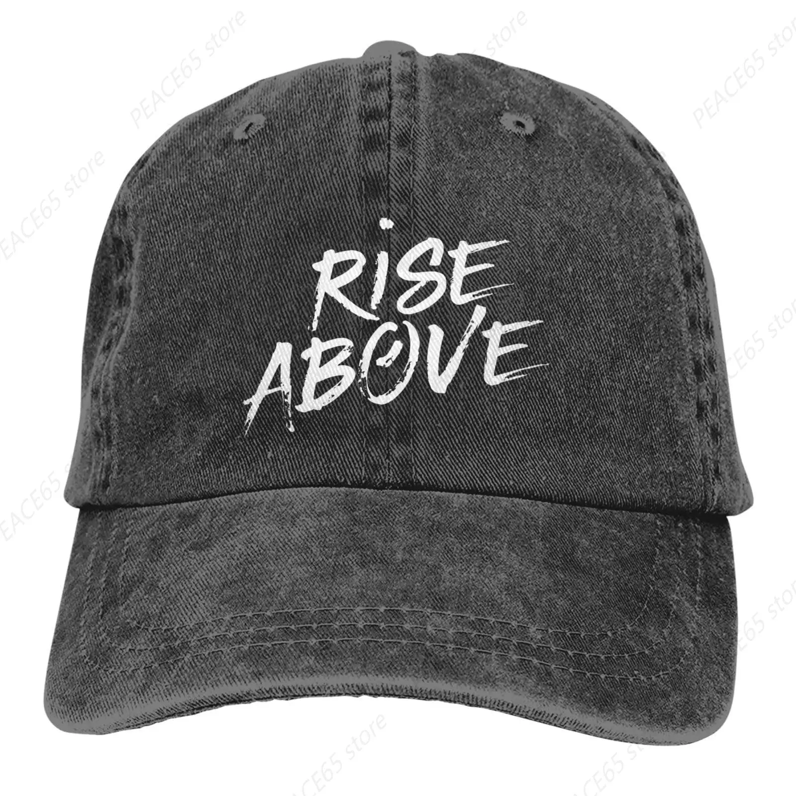 Rise Above Denim Cap Golf Dad Hat Adjustable Original Classic Low Profile Cotton Hat Men Women