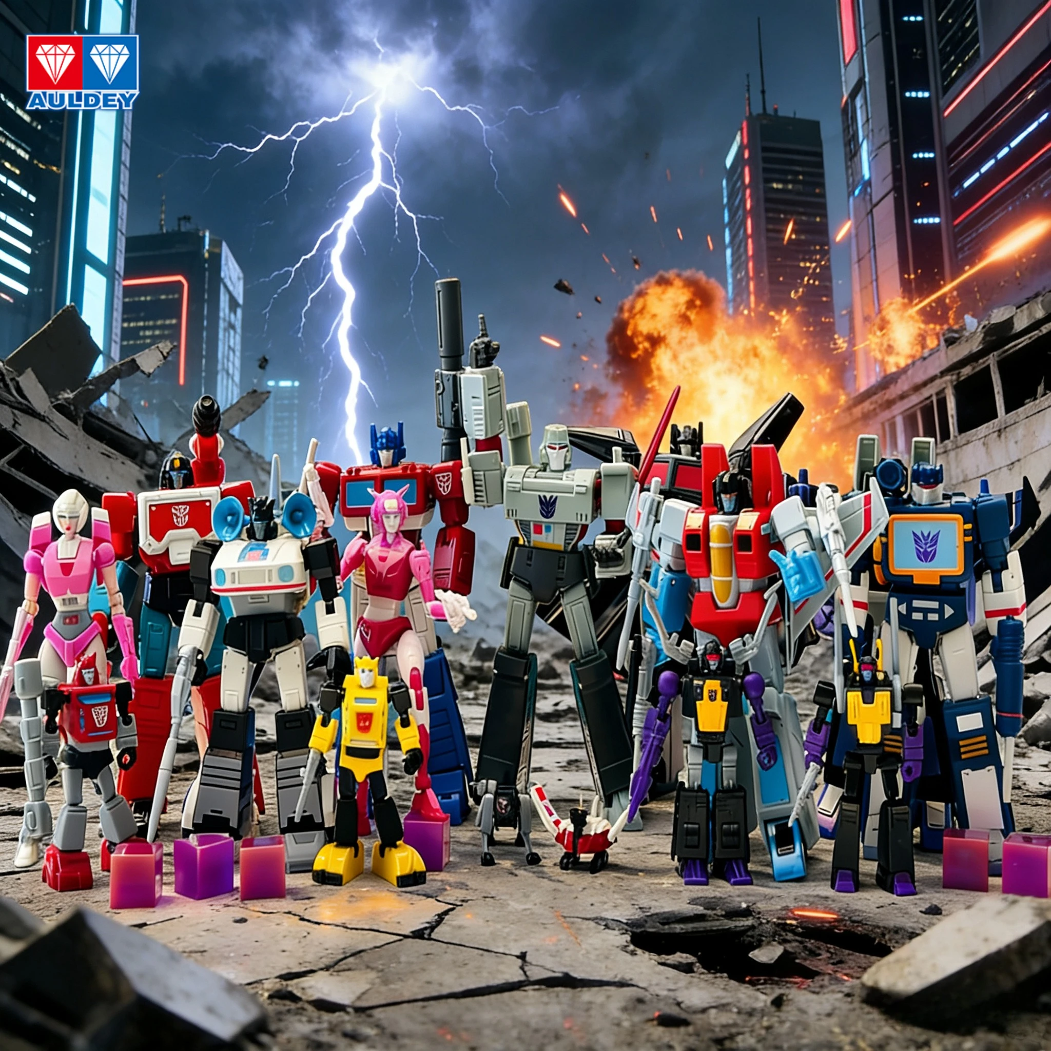 AULEDY Official Transformers Action Figure, Optimus Prime/Megatron Blind Box, Collectible Poseable Model, Movable Joints Design