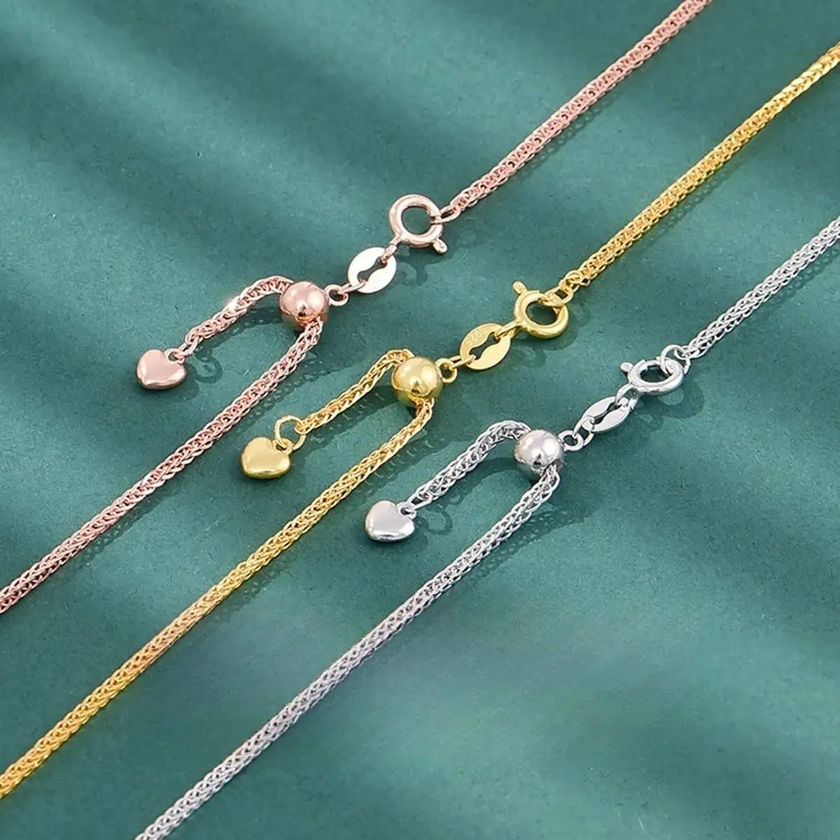 

1.2MM 925 Sterling Silver Foxtail Link Chains Necklaces Adjustable Pull-out Design Wearing Alone Or Be Paired With A Pendant
