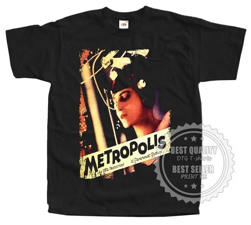 

Metropolis 1927 T SHIRT Movie Poster Drama v4 BLACK All Sizes S to 5XL