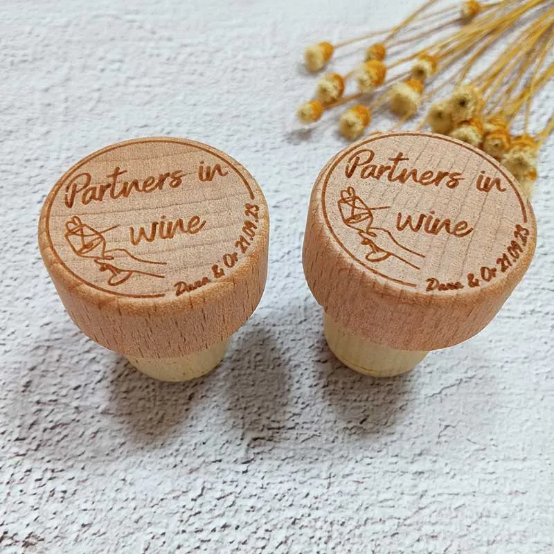 Personalized Wine Bottles Stoppers Custom Wedding Wine Bottle Plug Wedding Favors And Gifts For Guest Anniversary Wedding Gifts