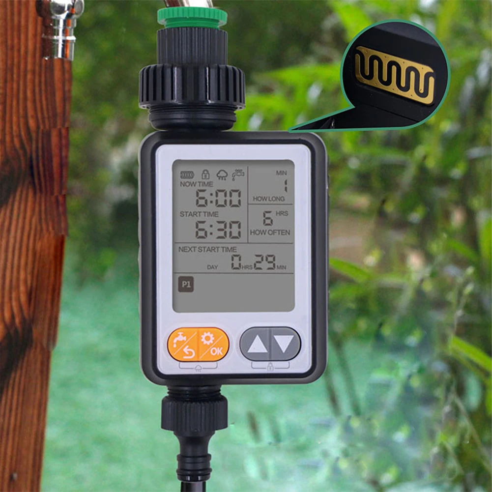 

ABS Water Sprinkler Timer For Garden Hose Irrigation Controller System Timer With 10 Separate Watering Programs Rain Sensing