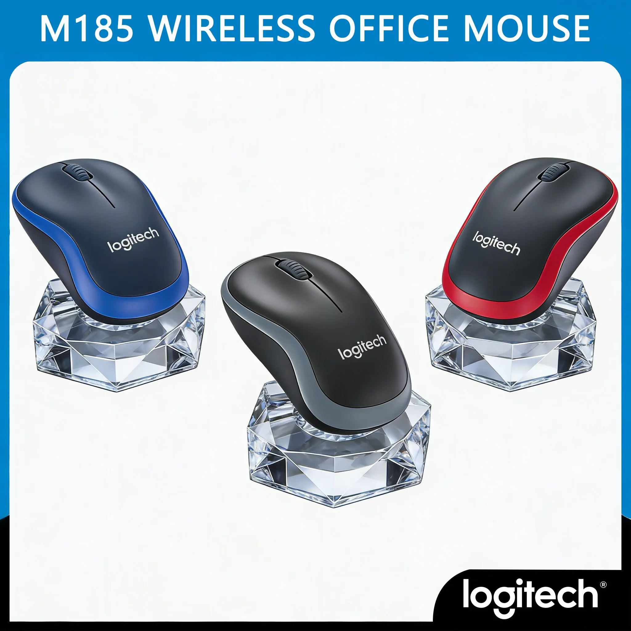 

Logitech M185 - Portable Wireless for Students & Commuters