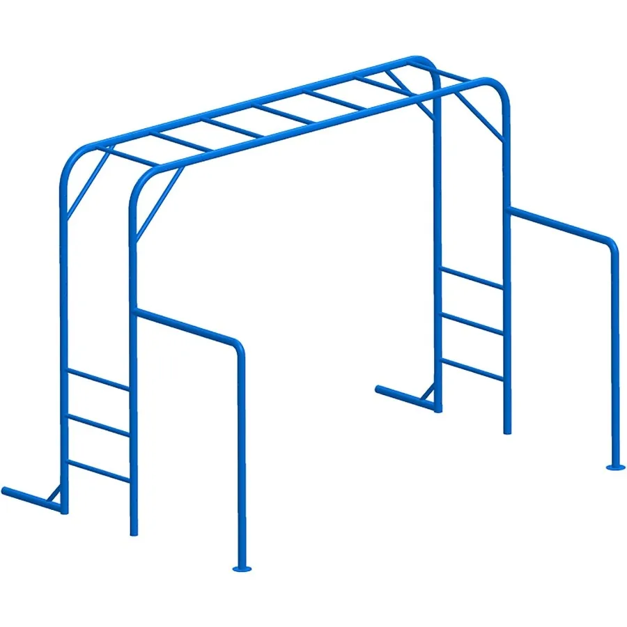 

Outdoor Monkey Bar Set with Climbing Frame for Backyard Playgrounds Durable Metal Gymnastics Bars for Ages 3 and Up Powder Coat