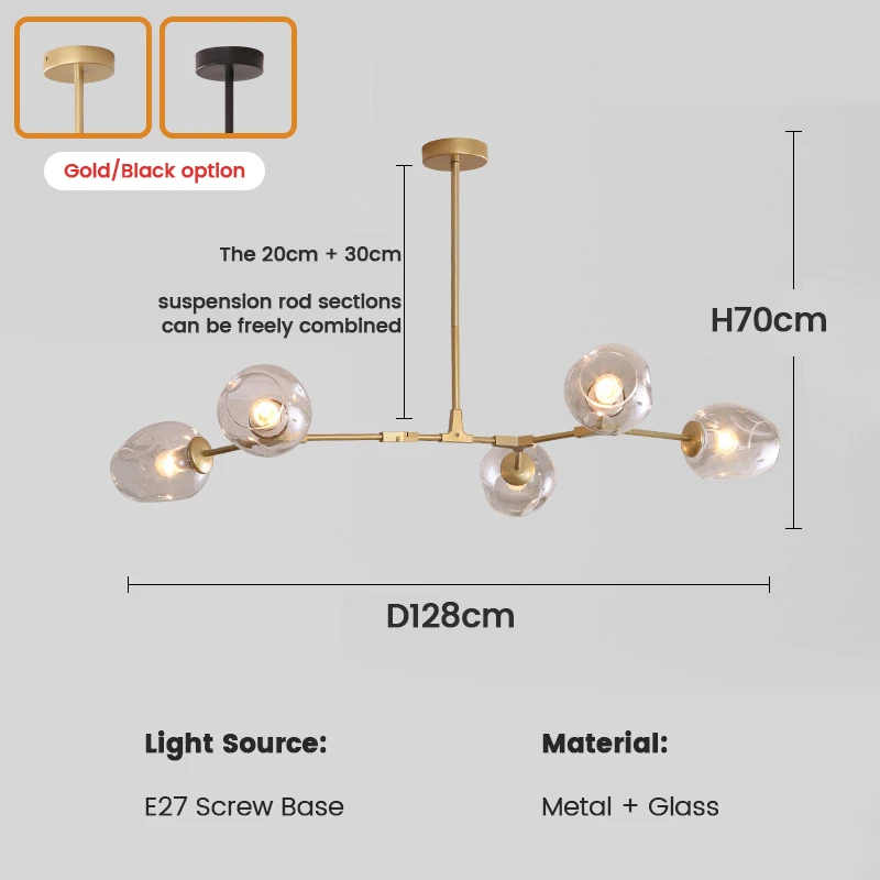 Glazen hanglampen Keuken Eetkamer Eiland Woonkamer Hanglamp Kroonluchters Moderne Bubble Slaapkamer Decoratie Verlichting