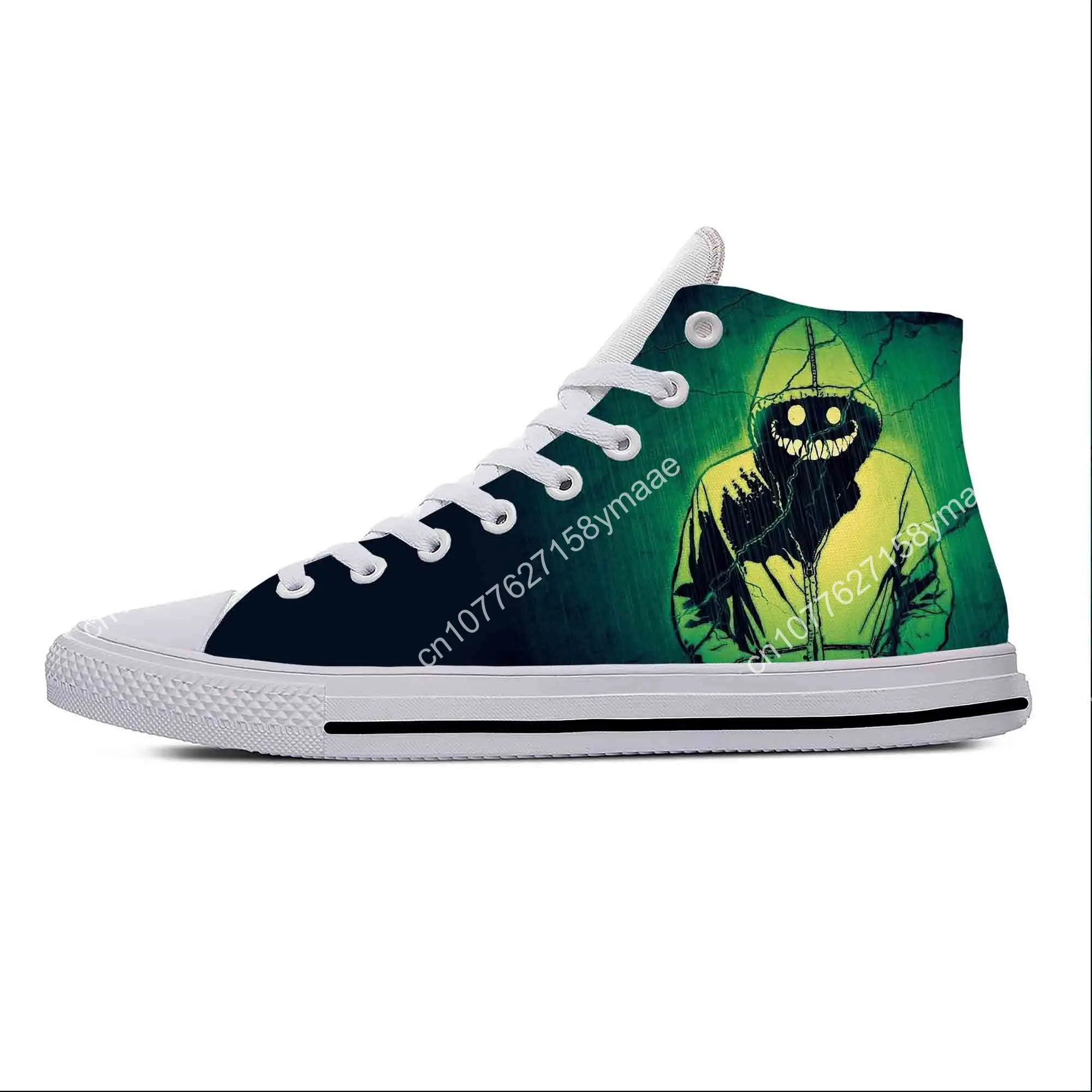 Anime Cartoon Demon Devil Smiling Smile Face Cool Casual Cloth Shoes High Top Lightweight Breathable 3D Print Men Women Sneakers