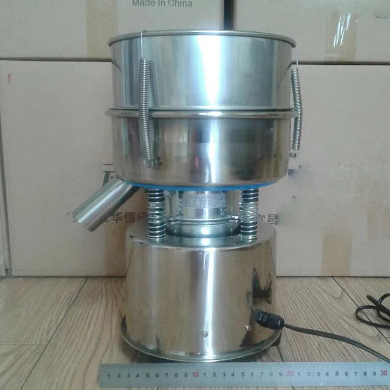 20cm Vibrating Screen Sieve Powder Machine Stainless Steel Electric Sieve Filter Powder Vibration Screening Machine