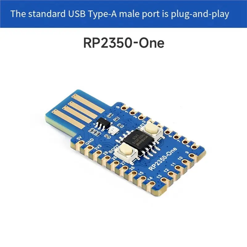 【STABLE QUALITY】Waveshare RP2350-One For Raspberry Pi RP2350A Dual-Core Dual-Architecture MCU Board 4MB Flash One Onboard PCB Ty