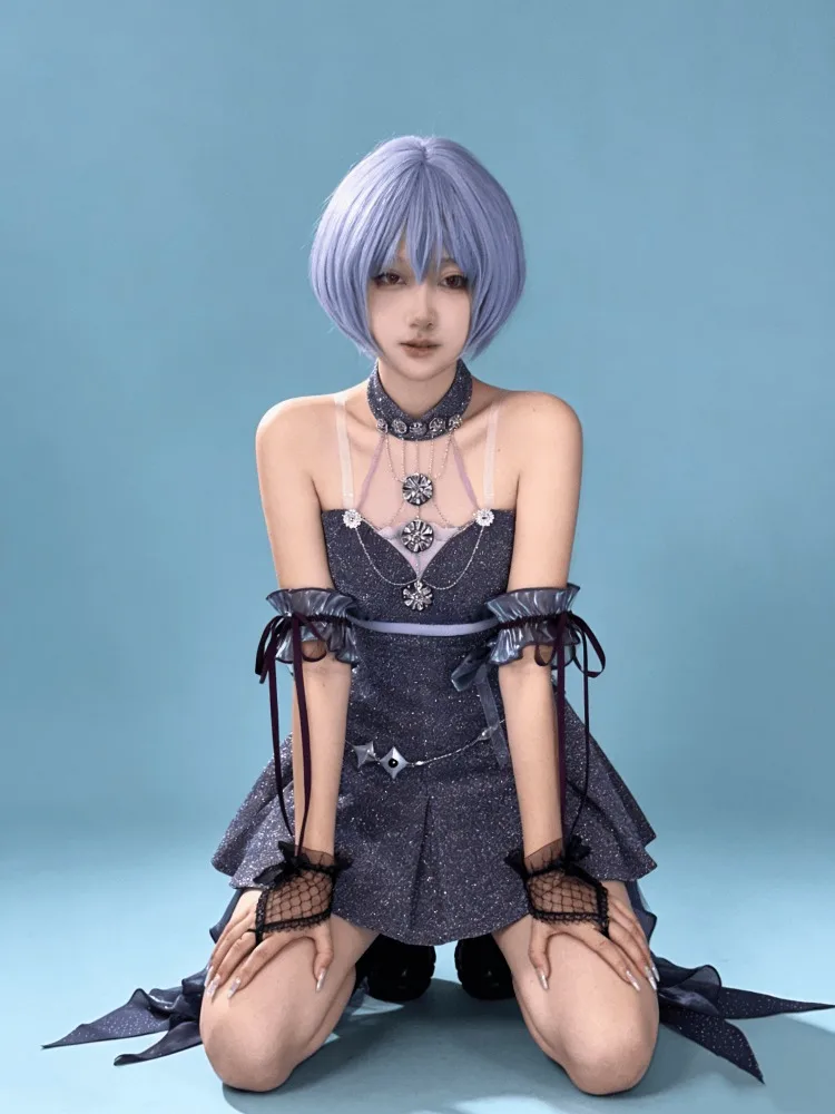 2026 Ayanami Rei Cosplay-Kostüm Verbindungs-Kleid für Halloween, Weihnachtsfeier, Cosplay-Conventration für Frauen